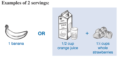 2 fruit servings