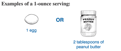 1 ounce meat or meat substitute