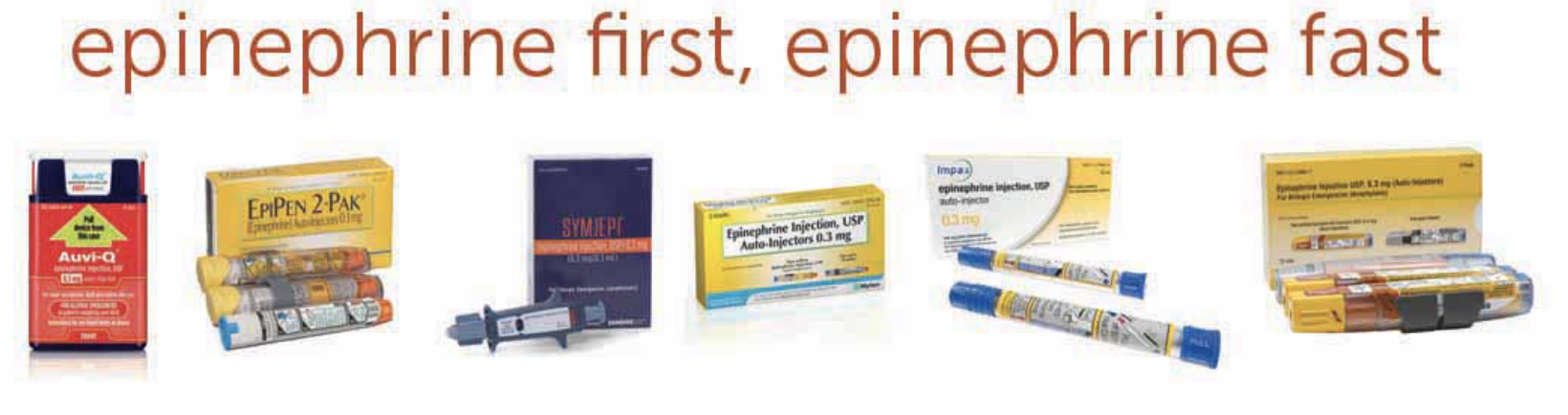 photo showing an example of all epinephrine injectors
