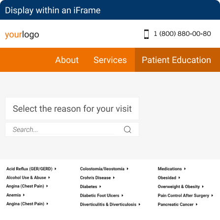 Display Patient Education on Your Website