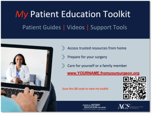 Surgical Patient Education Poster - Personalized